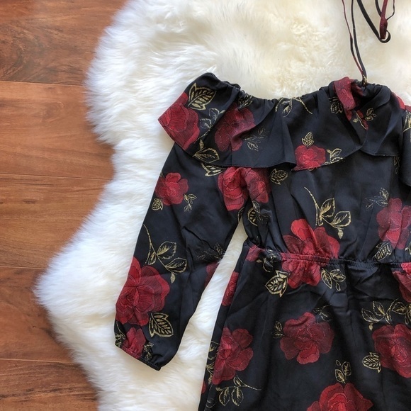 Cupcakes & Cashmere Boden Ruffle Dress Rose Print - Picture 4 of 8